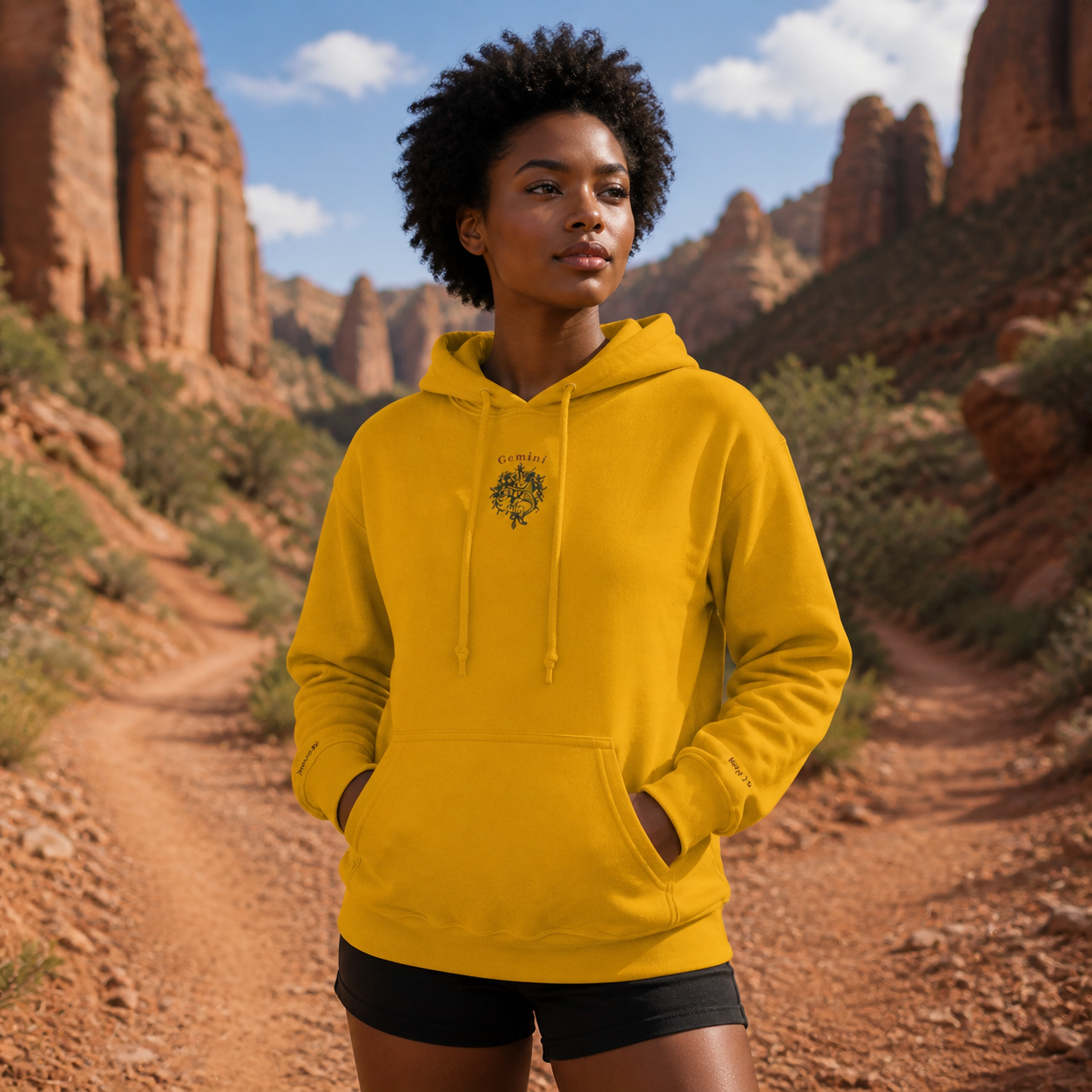 Gemini Zodiac Hoodie in Gold – Bright Future product image