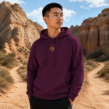 Gemini Zodiac Hoodie in Maroon – Bright Future product image
