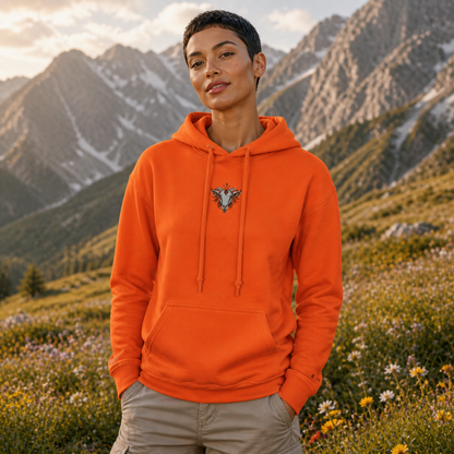 Goat Chinese Zodiac Hoodie in Orange – Bright Future product image