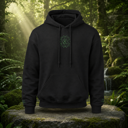 Heart Chakra Hoodie in Black – Bright Future product image