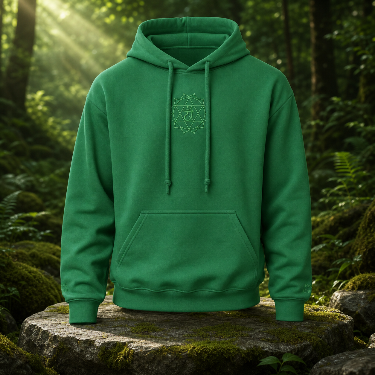 Heart Chakra Hoodie in Green – Bright Future product image