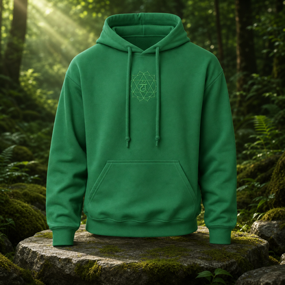 Heart Chakra Hoodie in Green – Bright Future product image