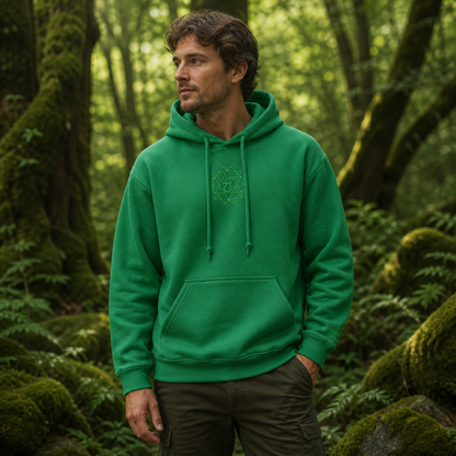 Heart Chakra Hoodie in Green – Bright Future product image