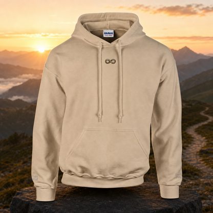 Infinity Symbol Hoodie in Sand – Bright Future product image