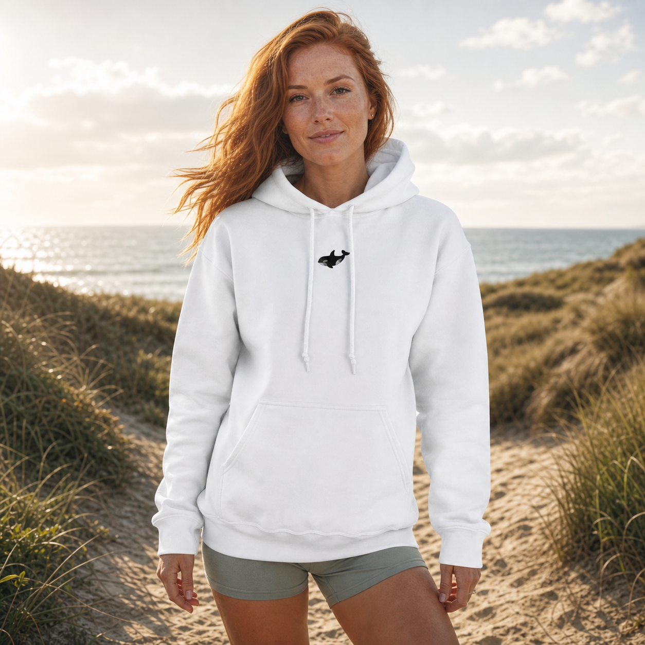 Killer Whale Hoodie in White – Bright Future product image