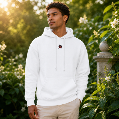 Ladybird Hoodie – Luck &amp; Protection in White – Bright Future product image