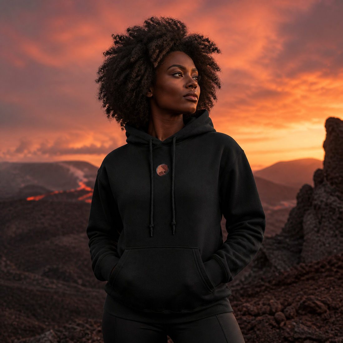 Mars Planet Hoodie in Black – Bright Future product image