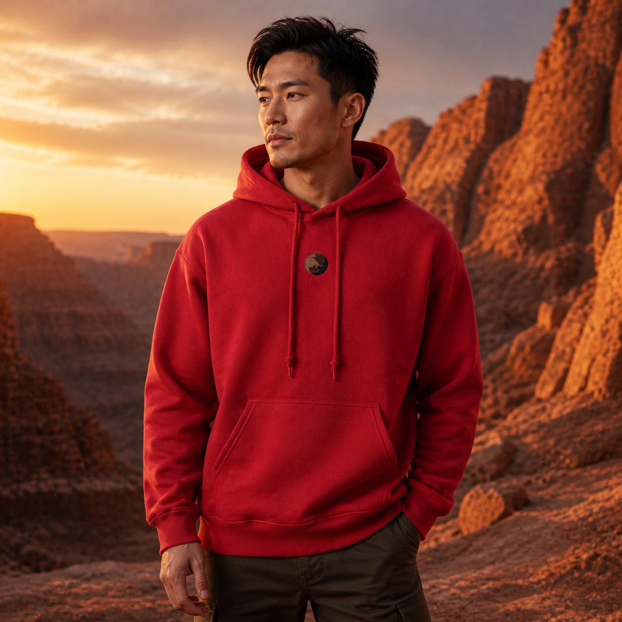 Mars Planet Hoodie in Cherry Red – Bright Future product image