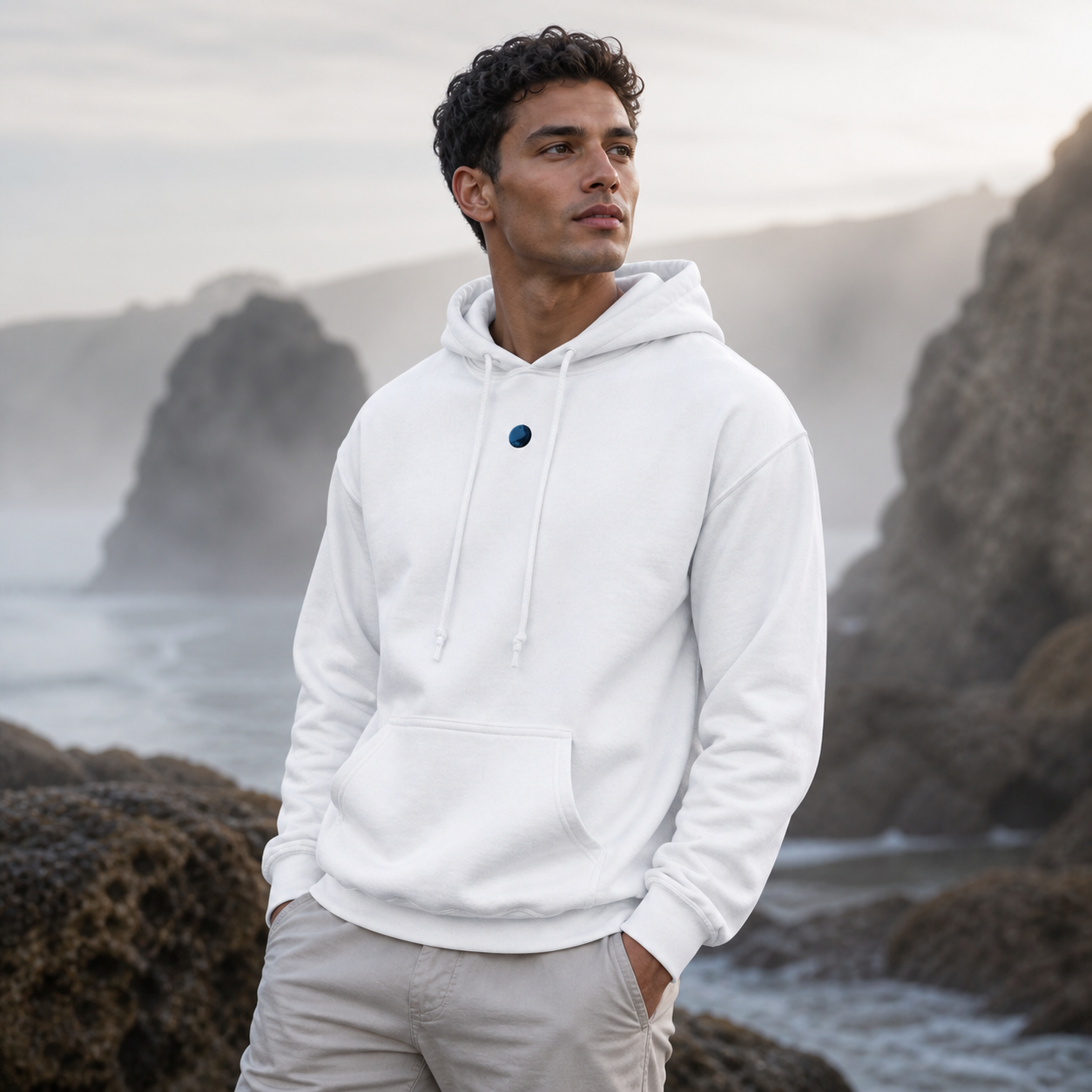 Neptune Planet Hoodie in White – Bright Future product image