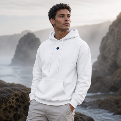 Neptune Planet Hoodie in White – Bright Future product image