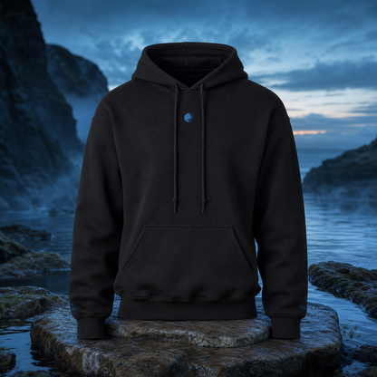 Neptune Planet Hoodie in Black – Bright Future product image