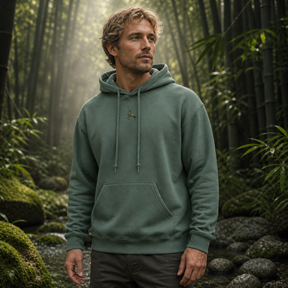 Praying Mantis Hoodie – Patience &amp; Precision in Military Green – Bright Future product image