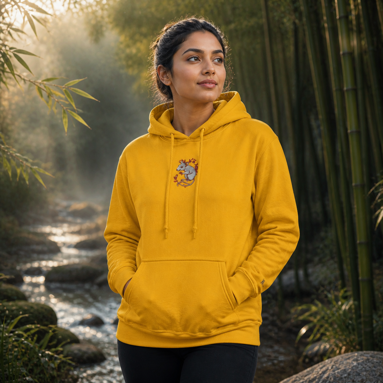 Rat Chinese Zodiac Hoodie in Gold – Bright Future product image