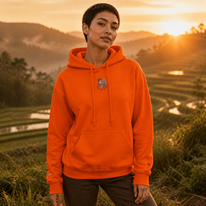 Rooster Chinese Zodiac Hoodie in Orange – Bright Future product image