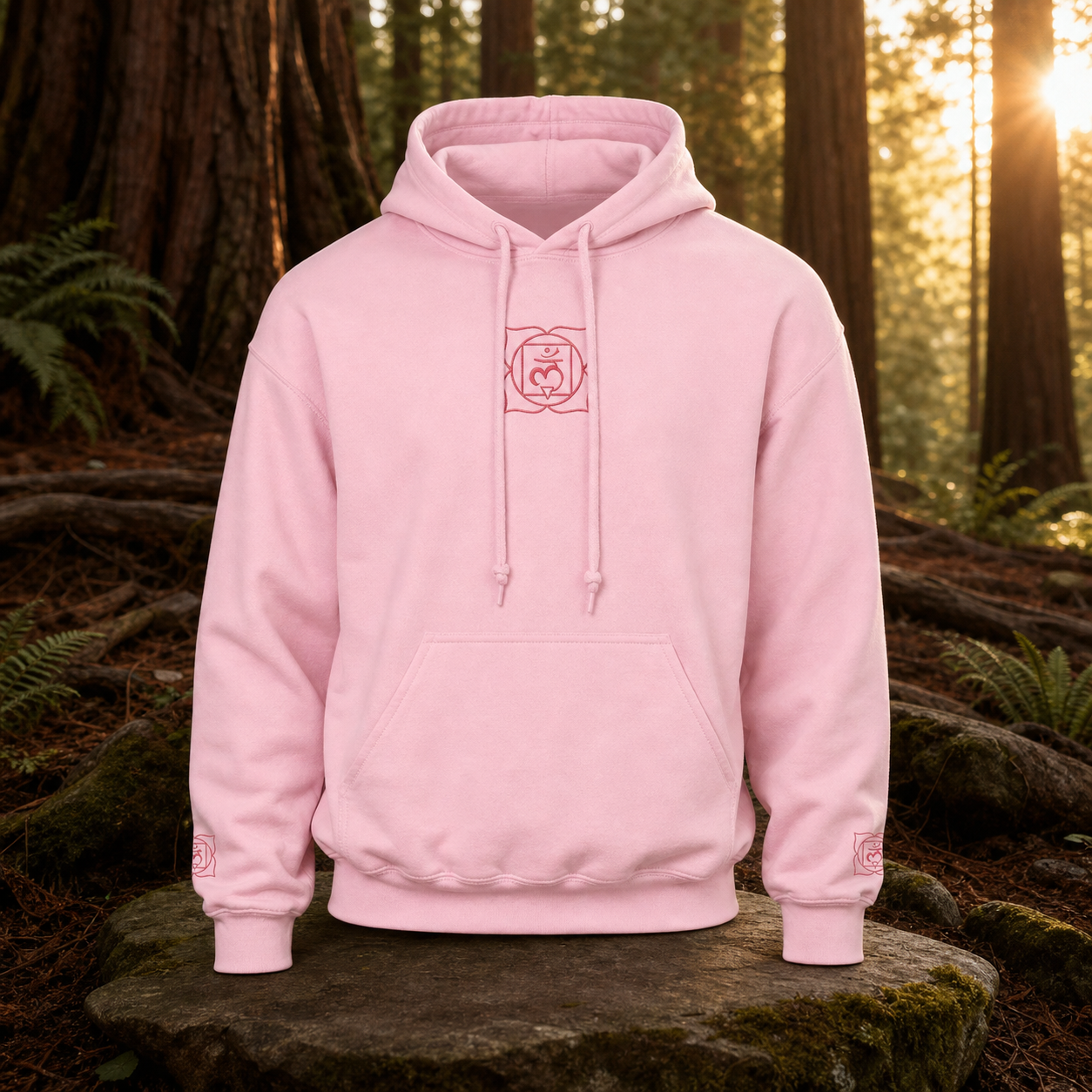 Root Chakra Hoodie in Light Pink – Bright Future product image