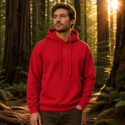 Root Chakra Hoodie in Cherry Red – Bright Future product image
