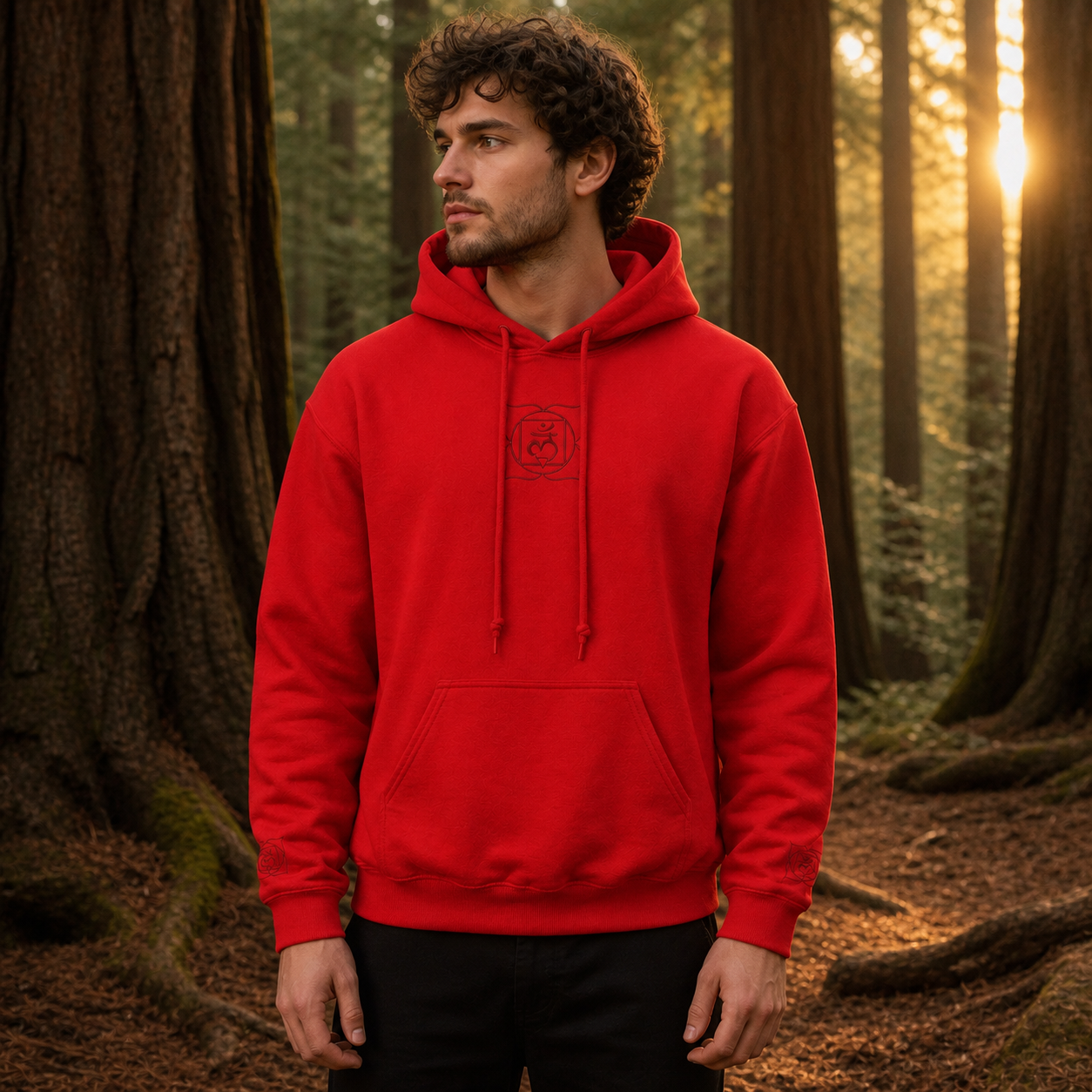 Root Chakra Hoodie in Red – Bright Future product image