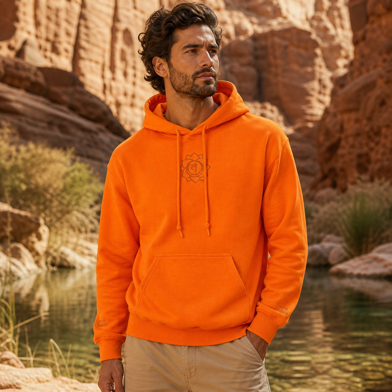 Sacral Chakra Hoodie in Orange – Bright Future product image