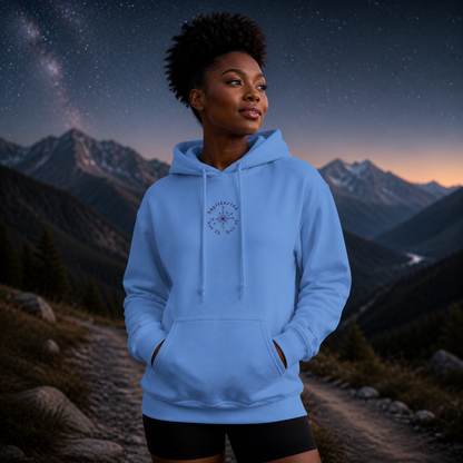 Sagittarius Zodiac Hoodie in Carolina Blue – Bright Future product image
