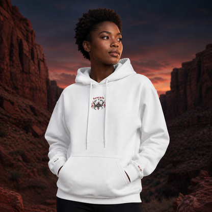 Scorpio Zodiac Hoodie in White – Bright Future product image