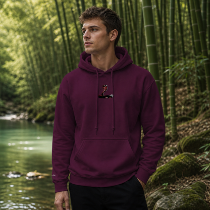 Snake Chinese Zodiac Hoodie in Maroon – Bright Future product image