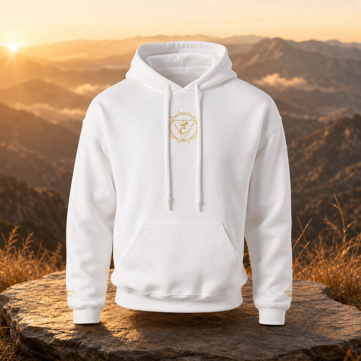 Solar Plexus Chakra Hoodie in White – Bright Future product image