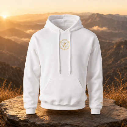 Solar Plexus Chakra Hoodie in White – Bright Future product image