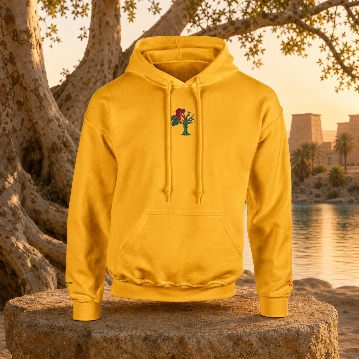Lady of the Sycamore Symbol Hoodie in Gold – Bright Future product image