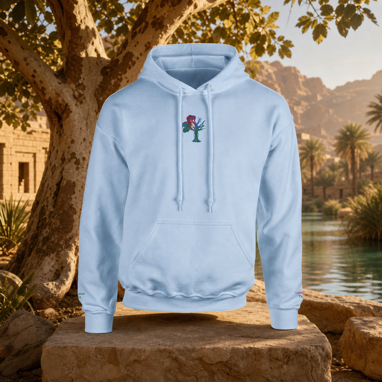 Lady of the Sycamore Symbol Hoodie in Light Blue – Bright Future product image