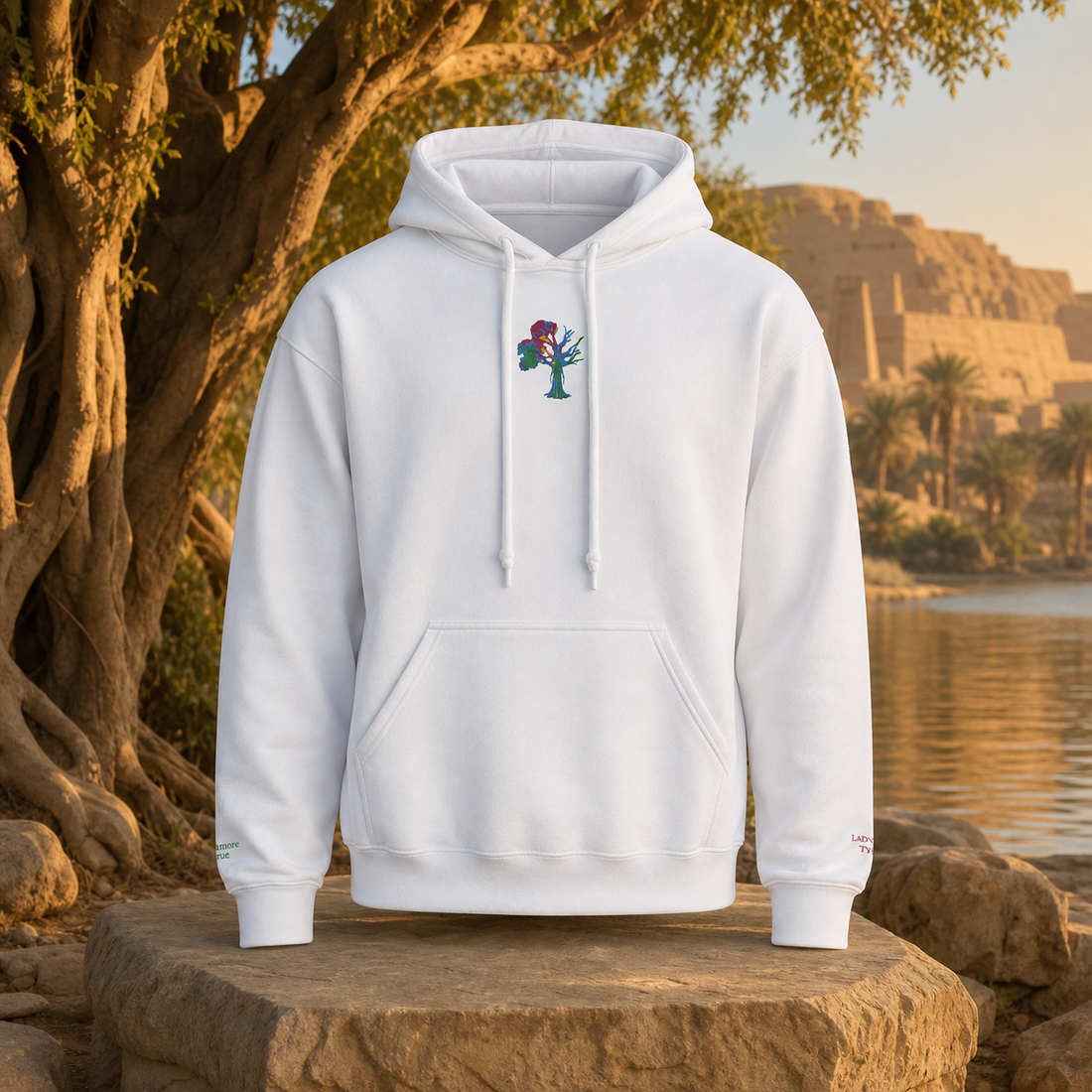 Lady of the Sycamore Symbol Hoodie in White – Bright Future product image