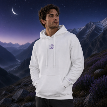 Third Eye Chakra Hoodie in White – Bright Future product image