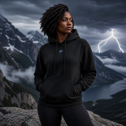 Uranus Planet Hoodie in Black – Bright Future product image