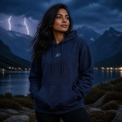 Uranus Planet Hoodie in Navy – Bright Future product image