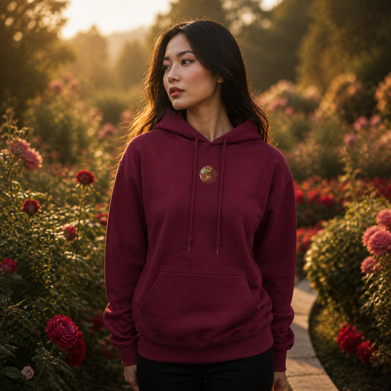 Venus Planet Hoodie in Maroon – Bright Future product image