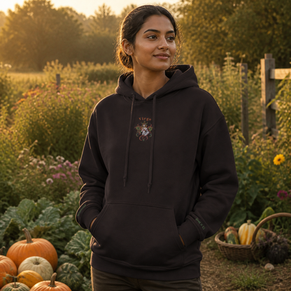 Virgo Zodiac Hoodie in Dark Chocolate – Bright Future product image