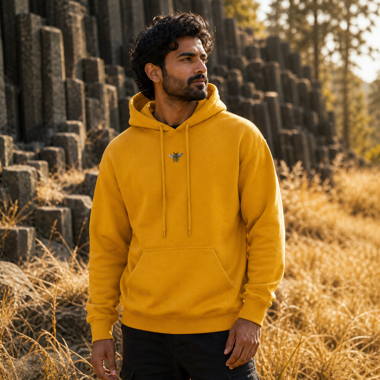 Wasp Hoodie – Focus &amp; Determination in Gold – Bright Future product image