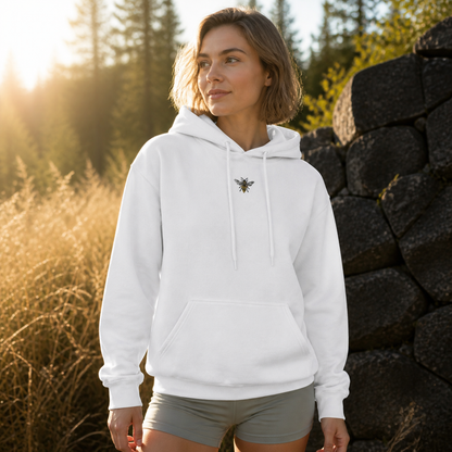 Wasp Hoodie – Focus &amp; Determination in White – Bright Future product image